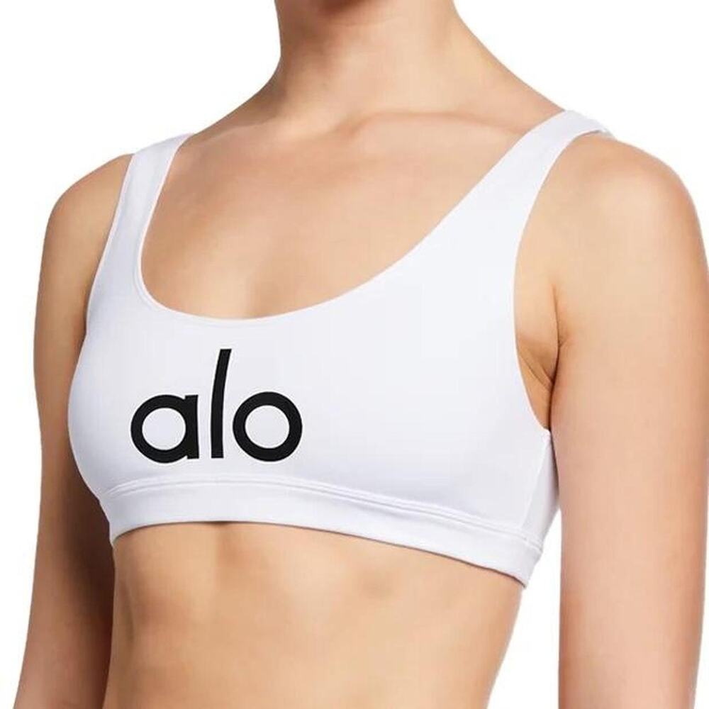 Alo yoga white sports bra